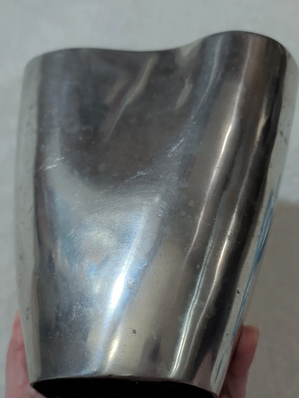 Vintage Forged Silver Metal Vase